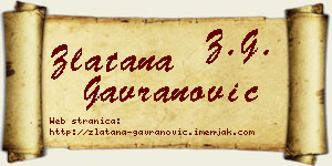 Zlatana Gavranović vizit kartica